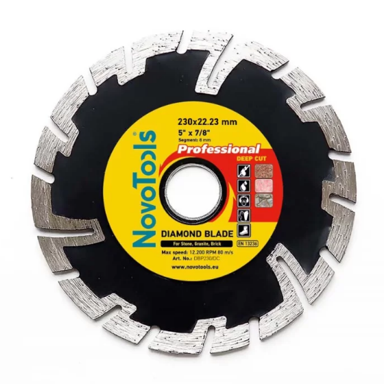 Диск алмазний d180мм*8*22,23мм Глибокий різ Professional NovoTools NovoAbrasive