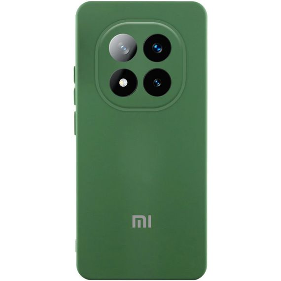 Чохол Silicone Cover Lakshmi Full Camera (AA) with logo для Xiaomi Redmi Note 14 Pro+ 5G Зелений / Dark green