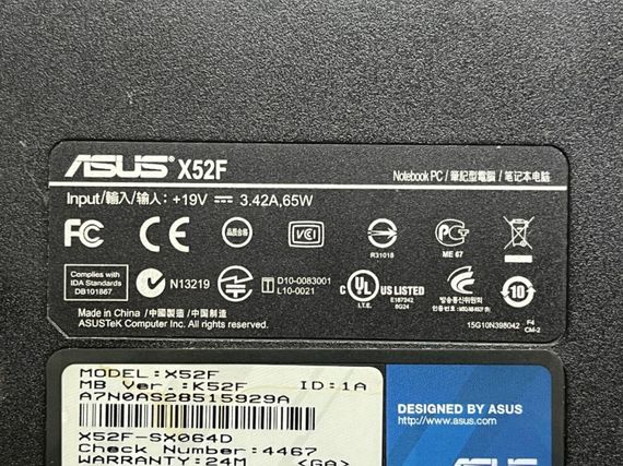 Ноутбук Б-класс Asus X52F / 15.6" (1366x768) TN / Intel Core i5-460M (2 (4) ядра по 2.53 - 2.8 GHz) / 4 GB DDR3 / 120 GB SSD / Intel HD Graphics / WebCam б/у | Зображення 7