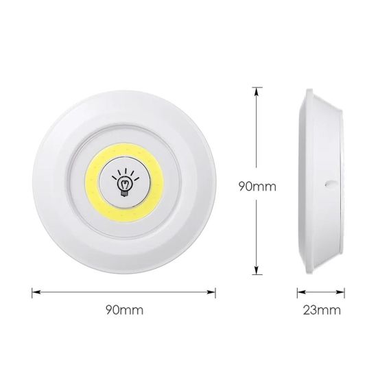 Світлодіодний сенсорний нічник з пультом, 3 шт, від батарейок ААА, LED light with Remote Control / Набір LED світильників | Зображення 8