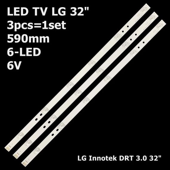Підсвітка 32LB561V 6916L-2224A TV LG 32" 6led A/B big-lens 590mm DRT3.0 A Type Rev0.2 3шт. Квадратна лінза 17 мм