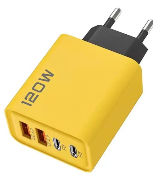 Зарядний пристрій 120W (2×USB + 2×Type-C, PD + QC 3.0) | Зображення 1
