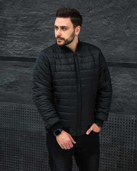 Бомбер Питсбург чёрный S M | Зображення 1