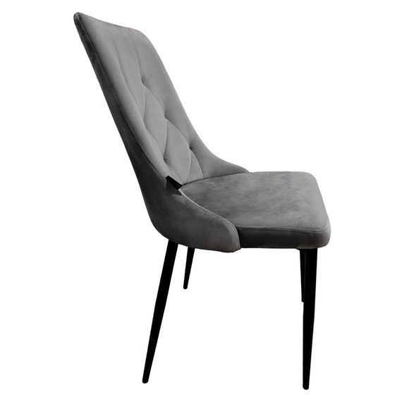 Крісло (стілець) для кухні обіднє Bonro Бонро B-426 велюр сіре (42400340) | Зображення 1
