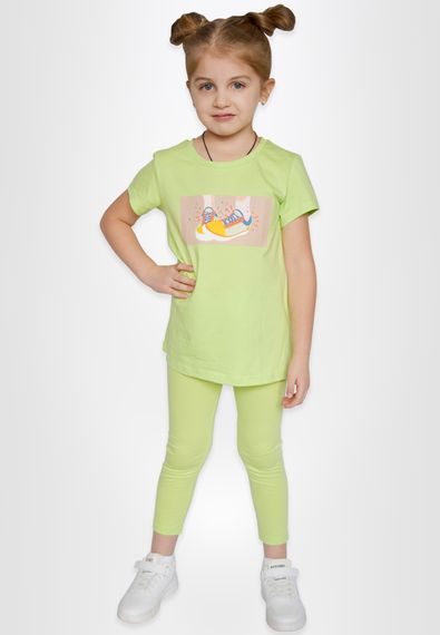 Футболка для дівчат фісташкова, 152 | Зображення 4