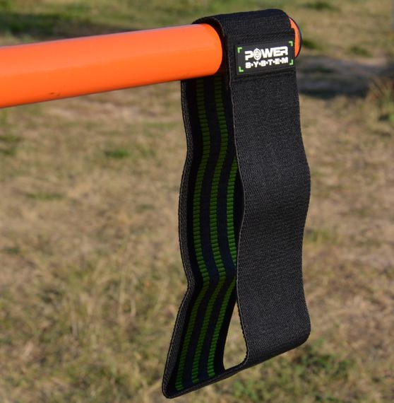 Тканева гумка для фітнесу та спорту Павер сістем PS-4092 Booty Band LVL 2 Black/Green (d_80 см. навантаження | Зображення 7