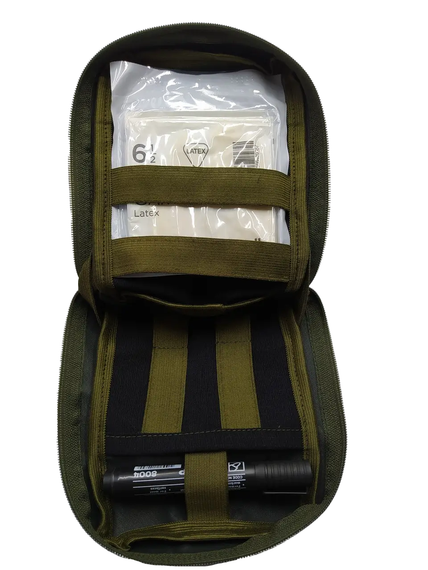 Аптечка тактична 160х200х60 мм М&М Вид 2 Olive green хакі артикул (213250) | Зображення 2