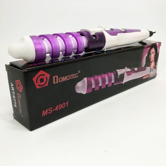 Плойка спиральная для волос Domotec MS-4901 с керамико-турмалиновым покрытием, Стайлер для завивки | Зображення 6