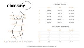 Комплект Obsessive Allastia 2-pcs set black L/XL