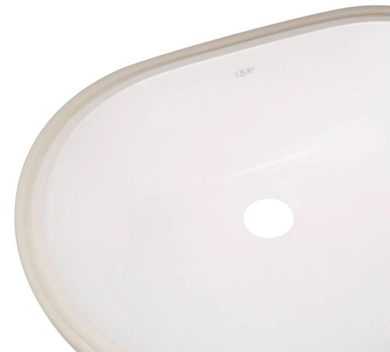 Комплект Qtap Stork: Раковина врізна овальна 570x390x210 мм White + Донний клапан PU02O (QT15116030WN47294) | Зображення 3