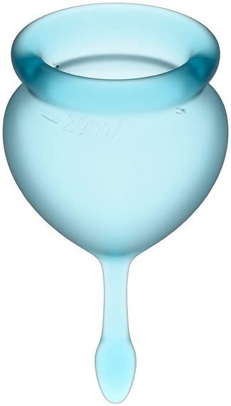 T360906 менструальні чаші Satisfyer Feel good Menstrual Cup light blue, Блакитний | Зображення 2
