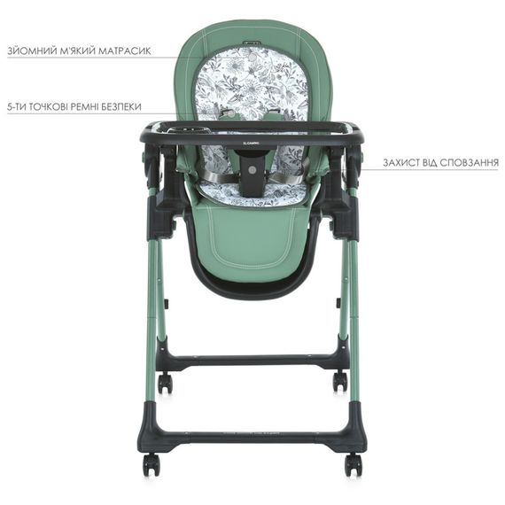 Стульчик для кормления ME 1037-B CRYSTAL Green до 15 кг | Зображення 6