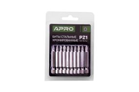 Бита Apro - PZ1 x 50 мм хром (10 шт.) (309138)