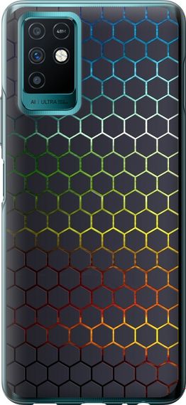 Чехол на Infinix Note 10 Переливающиеся соты "498u-2763-17620"