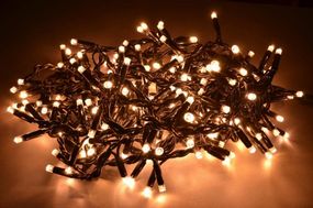 Гирлянда светодиодная 25 м на 500 LED, черный шнур (Желтый)