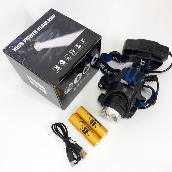 Фонарь аккумуляторный для рыбалки Police BL-6699 (204C), Головной фонарик, Легкий фонарик на голову DW-64 | Зображення 1