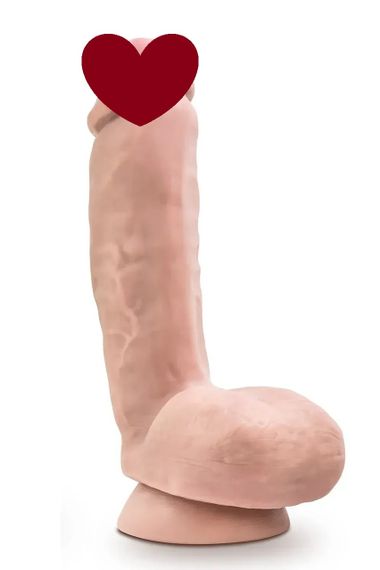 Фалоімітатор реалістичний самозмащувальний Blush Dr. Skin на присосці, бежевий, 21.6 х 5 см sexstyle