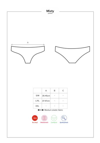 Трусики Obsessive Mixty Panties Black L/XL | Зображення 4