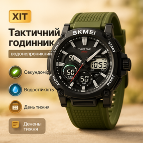 Часы Спецназ SKMEI, Брендовые мужские часы, Часы рыбака охотника армейские для зсу AI-73