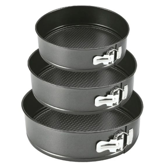 Набір форм для випікання роз'ємні 3 шт Unique UN-1702, металева форма для випікання набір | Зображення 2