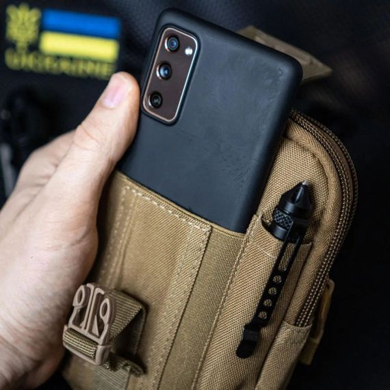 Тактическая сумка - подсумок для телефона, система MOLLE органайзер тактический из кордуры. Цвет: койот DH-54 | Зображення 8