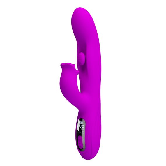 Вибратор-кролик PRETTY LOVE Yalanda Purple, силикон, фиолетовый, качательные движения и вибрация Sex Aura | Зображення 4