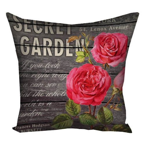 Подушка габардинова з принтом Secret garden 40x40 (4P_BOT024)