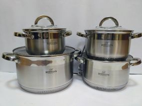 Набор кастрюль Bohmann BH-0716, 8 предметов нержавеющая сталь, для индукции