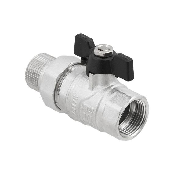 Кран кульовий з американкою Raftec BLACK PN40 ВЗ 3/4" метелик DRBS2