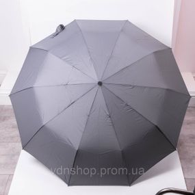 Зонт автоматический с деревянной ручкой классический из полиэстера диаметр 116 см Серый HP-23-8G