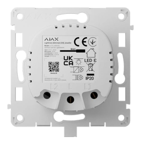Ajax LightCore (Dimmer) [55] (8EU) ASP white Бездротовий розумний сенсорний димерний вимикач світла
