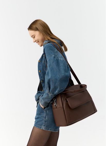 Жіноча спортивна сумка Sambag Vogue BKT шоколадна 37 х 25 х 16 см (90158020) | Зображення 3