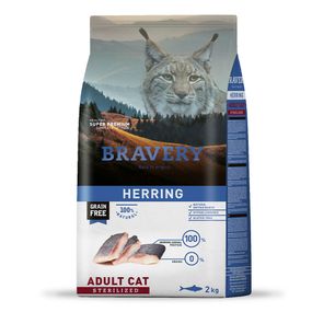 Корм Bravery Cat Adult Sterilized Herring сухий з оселедцем для стерилізованих котів 2 кг