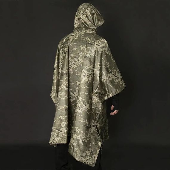Пончо ЗСУ, Дождевик пончо мужской, Тактический дождевик пончо, Дождевик плащ-палатка, Дождевик пончо | Зображення 5