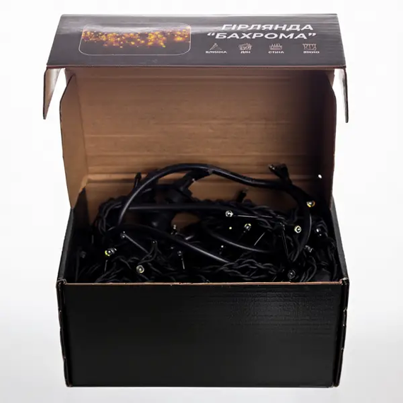 Вулична гірлянда Бахрома 12 м, 200 LED, Жовта, IP44, ефект флеш | Зображення 4