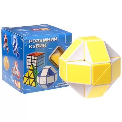 Змейка Рубика бело-желтая Smart Cube SCT405 в коробке | Зображення 1