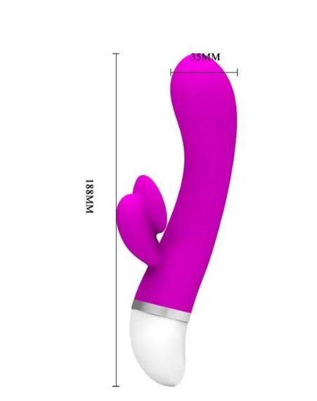 Вибромассажер с клиторальным стимулятором Pretty Love - BERT sexstyle | Зображення 3