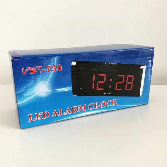 Електронний годинник VST 730 green, цифровий настільний мережевий годинник, led alarm clock VST-730, годинник FL-138 з будильником | Зображення 4