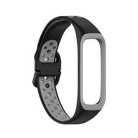 Силиконовый ремешок Primo Perfor Sport для фитнес-браслета Samsung Galaxy Fit 2 (SM-R220) - Black&Gray