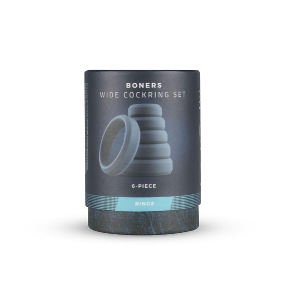 Набір ерекційних кілець Boners 6-Piece Cock Ring Set, діаметр від 2,6 до 5,7 см, силікон Sex Aura | Зображення 1