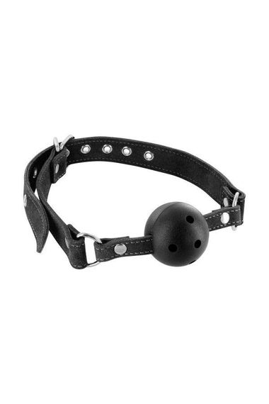 Кляп Fetish Tentation Premium Leather gag with stiff ball Sex Aura