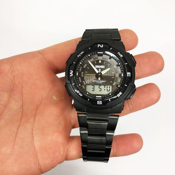 Часы наручные мужские SKMEI 1370BKWT, часы для военнослужащих, фирменные спортивные часы | Зображення 9