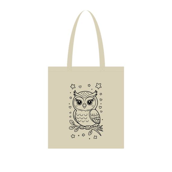 Екосумка для покупок "Сова" Сумка-шоппер 190CCT-3, 38 x 42 см (190г/м2)