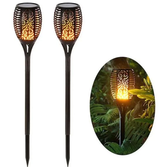 Водонепроницаемый фонарь 80 см с эффектом пламени Solar flame led light sensor activated | Зображення 7