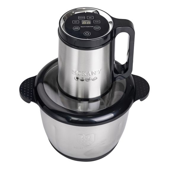 Чопер подрібнювач 800 Вт 4 леза з чашею на 2,5 літри м'ясорубка Sokany SK-06026 | Зображення 2