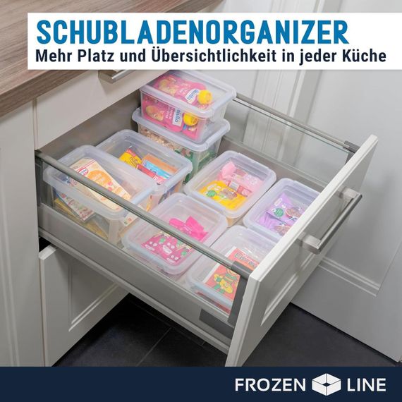 Контейнеры с крышками 1,5л комплект 12 шт, прозрачные лотки для еды, судки для хранения штабелированные | Зображення 2