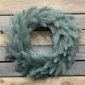 Венок рождественский Classic литой d-50 см голубой