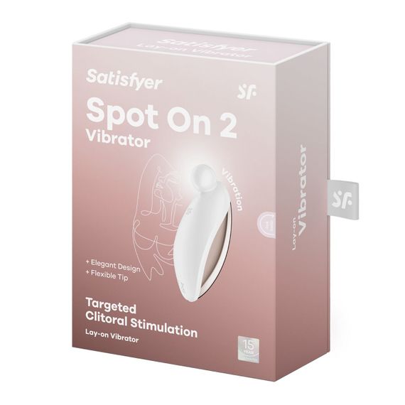 Вібратор для зовнішньої стимуляції Satisfyer Spot On 2 White, дуже потужний, гнучкий відросток | Зображення 6