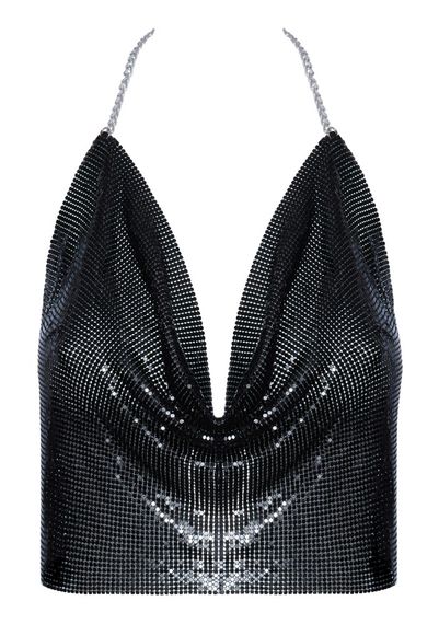 Топ - Cottelli Collection Metal Top Black S-L | Зображення 5