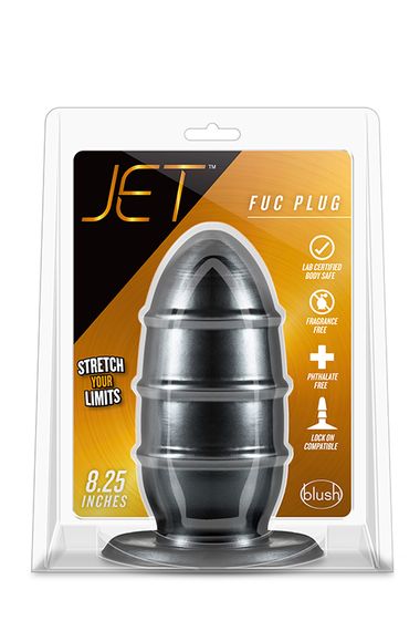 Велика анальна пробка JET FUC PLUG BLACK, Черный | Зображення 1